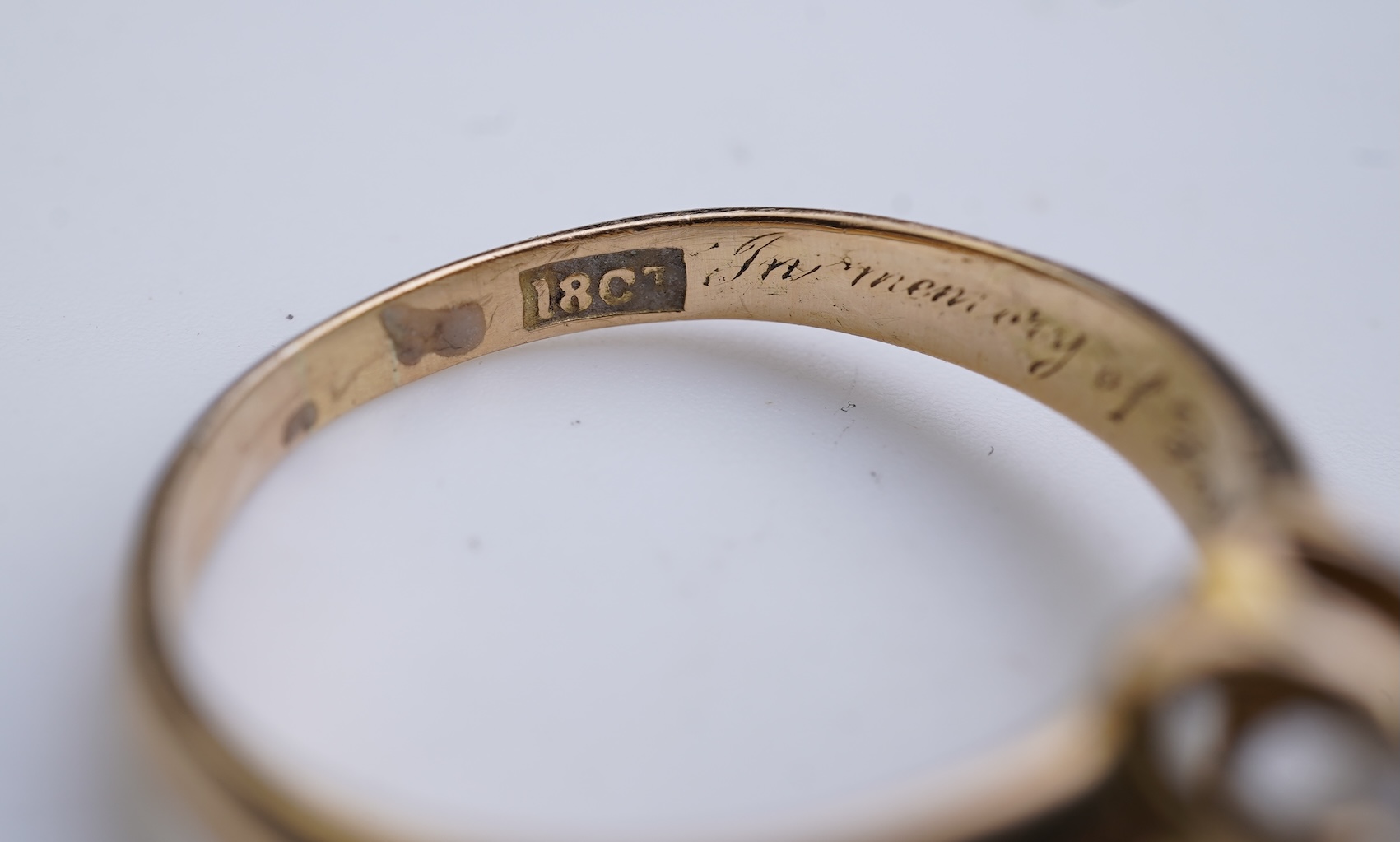 A diamond ring, circa 1911